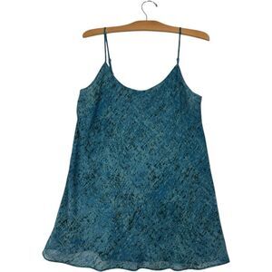 Cabi Brilliant Blue Spaghetti Strap Top Tunic Tank Lined Career Layers Women’s M